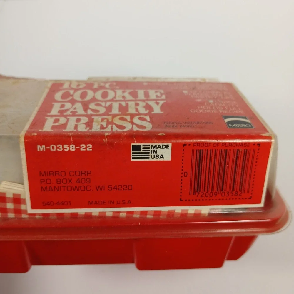 VTG 16 Piece MIRRO Metal Cookie Cooky Pastry Press Set M-0358-22 Large Capacity